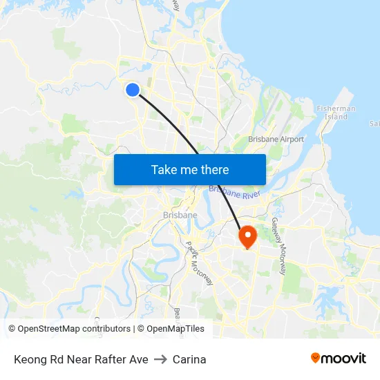 Keong Rd Near Rafter Ave to Carina map
