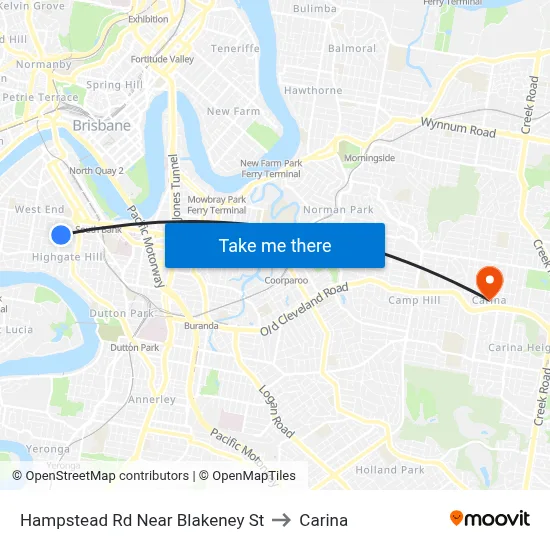 Hampstead Rd Near Blakeney St to Carina map
