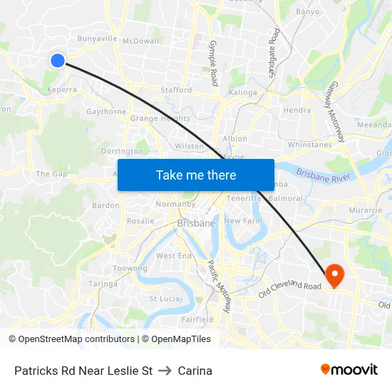 Patricks Rd Near Leslie St to Carina map