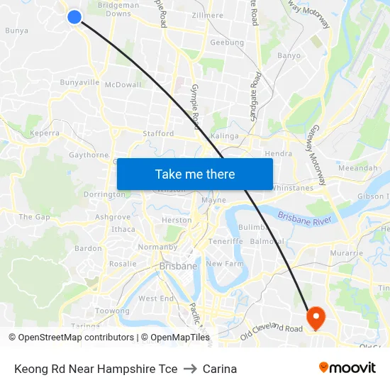 Keong Rd Near Hampshire Tce to Carina map