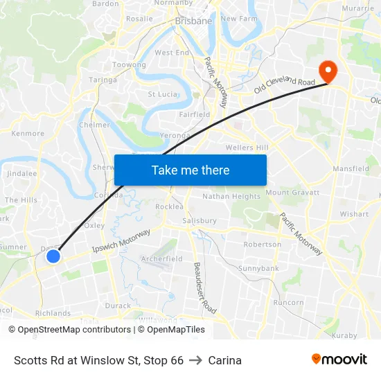 Scotts Rd at Winslow St, Stop 66 to Carina map