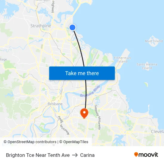 Brighton Tce Near Tenth Ave to Carina map