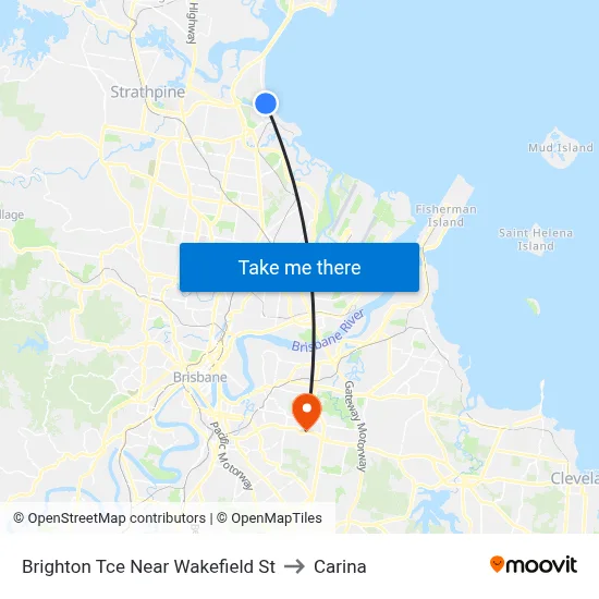 Brighton Tce Near Wakefield St to Carina map