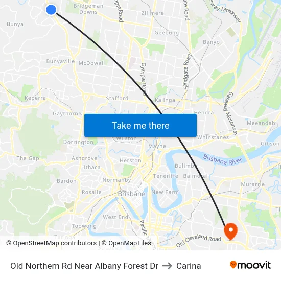 Old Northern Rd Near Albany Forest Dr to Carina map