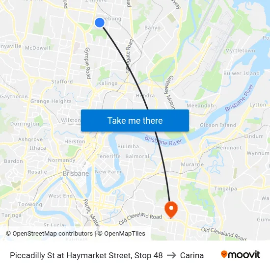 Piccadilly St at Haymarket Street, Stop 48 to Carina map