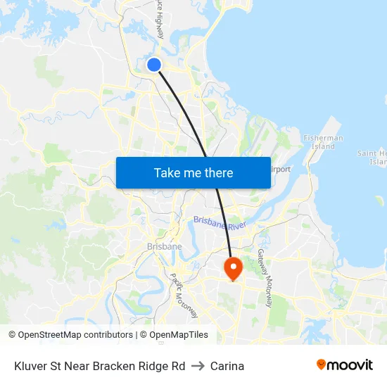 Kluver St Near Bracken Ridge Rd to Carina map