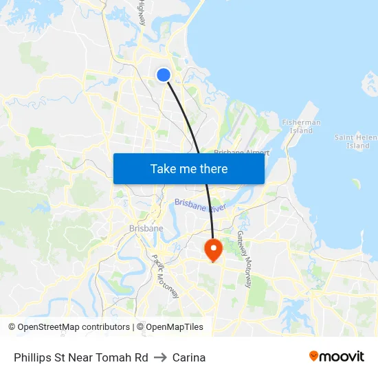Phillips St Near Tomah Rd to Carina map