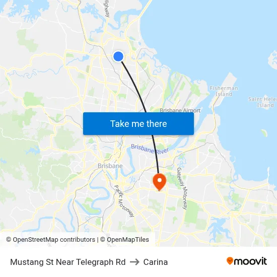 Mustang St Near Telegraph Rd to Carina map
