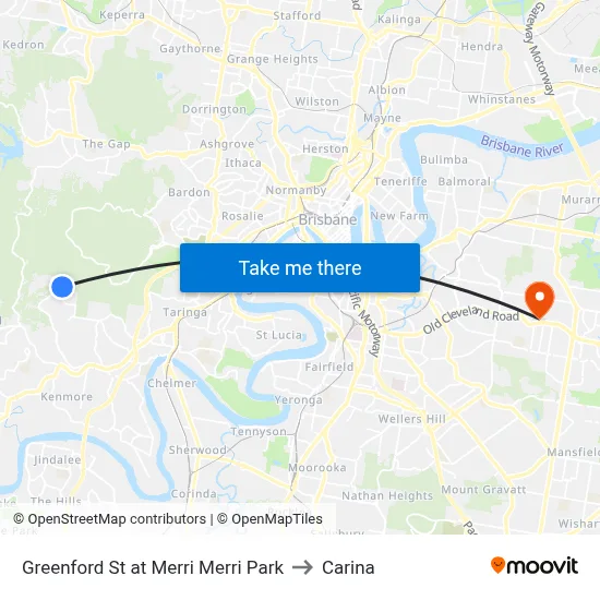 Greenford St at Merri Merri Park to Carina map