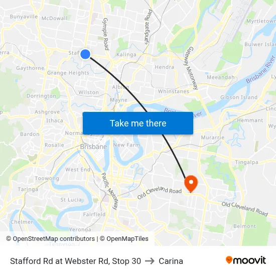 Stafford Rd at Webster Rd, Stop 30 to Carina map