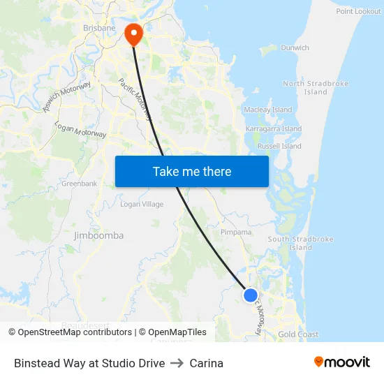 Binstead Way at Studio Drive to Carina map