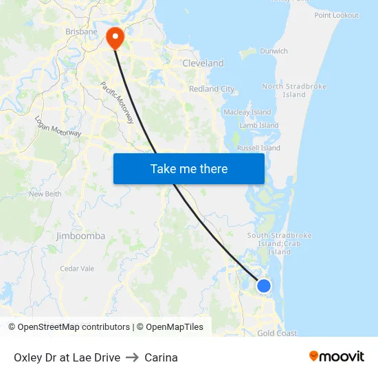 Oxley Dr at Lae Drive to Carina map