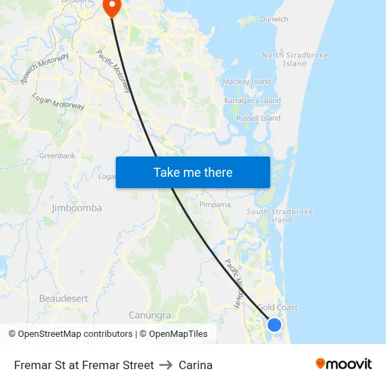 Fremar St at Fremar Street to Carina map