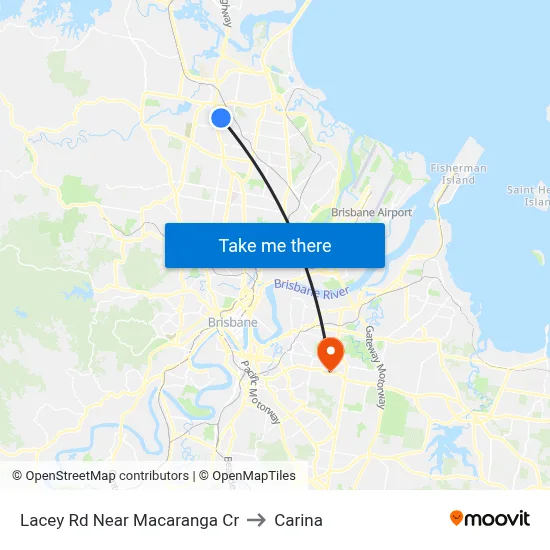 Lacey Rd Near Macaranga Cr to Carina map