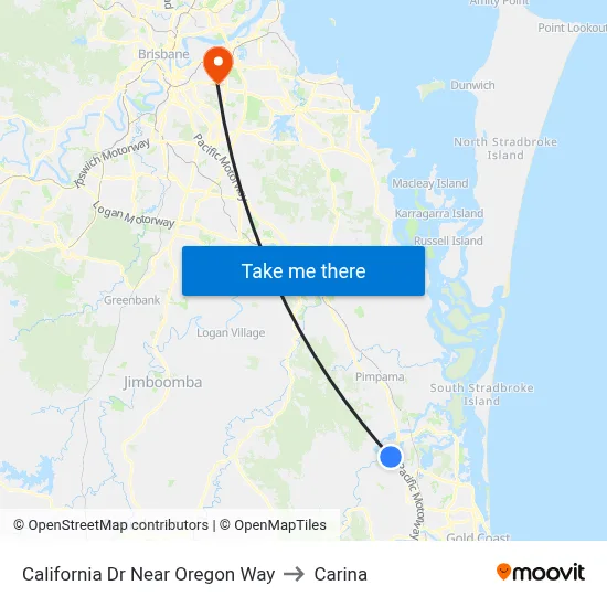 California Dr Near Oregon Way to Carina map
