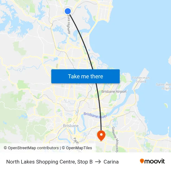North Lakes Shopping Centre, Stop B to Carina map