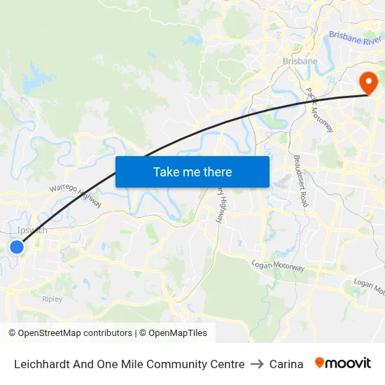 Leichhardt And One Mile Community Centre to Carina map