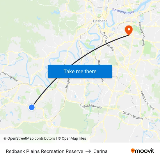 Redbank Plains Recreation Reserve to Carina map