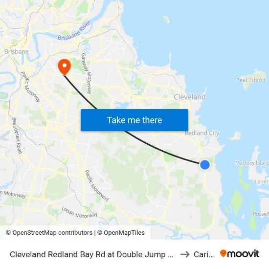 Cleveland Redland Bay Rd at Double Jump Road to Carina map