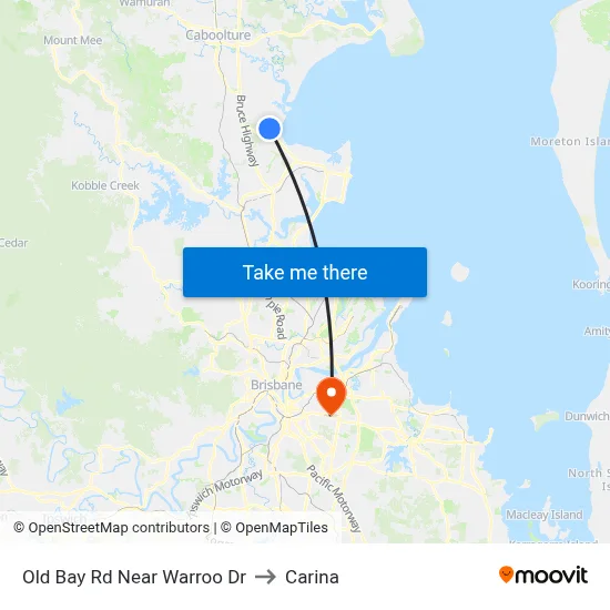 Old Bay Rd Near Warroo Dr to Carina map