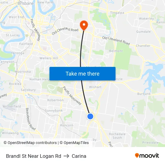 Brandl St Near Logan Rd to Carina map