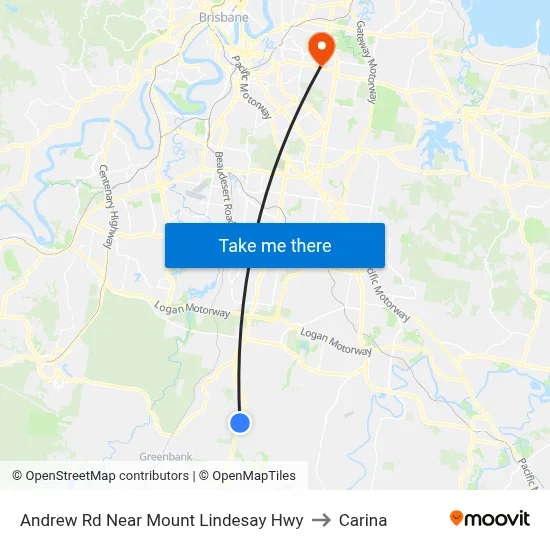Andrew Rd Near Mount Lindesay Hwy to Carina map