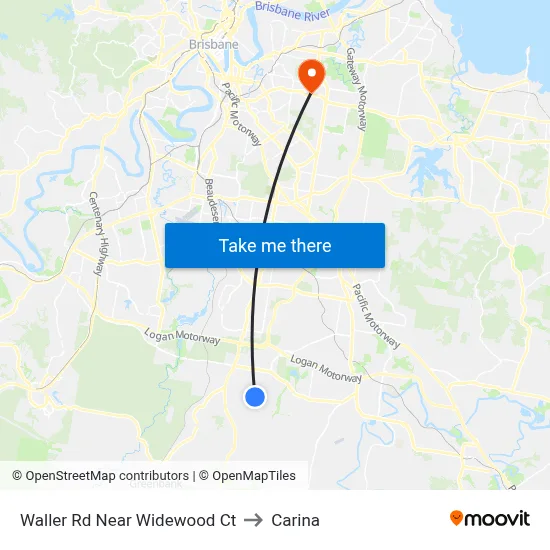 Waller Rd Near Widewood Ct to Carina map