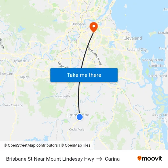 Brisbane St Near Mount Lindesay Hwy to Carina map