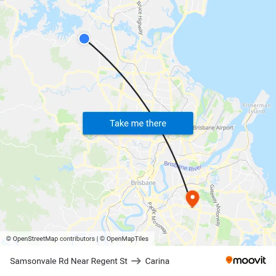 Samsonvale Rd Near Regent St to Carina map