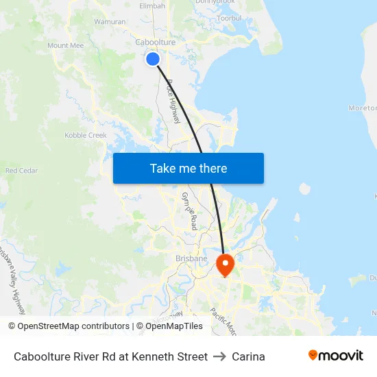 Caboolture River Rd at Kenneth Street to Carina map