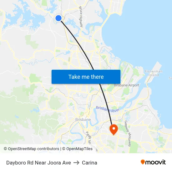Dayboro Rd Near Joora Ave to Carina map