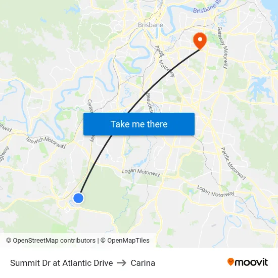 Summit Dr at Atlantic Drive to Carina map