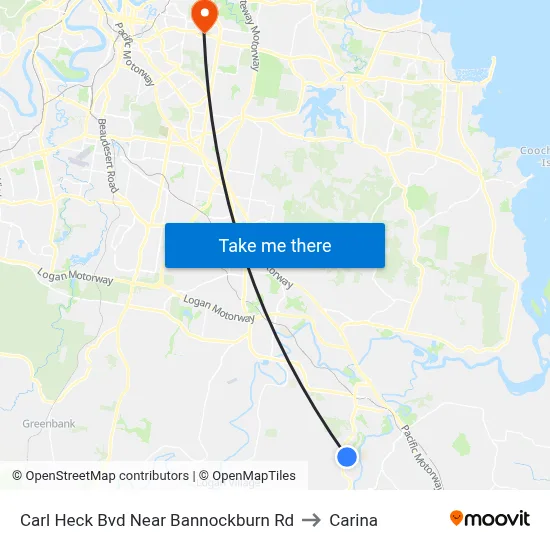 Carl Heck Bvd Near Bannockburn Rd to Carina map