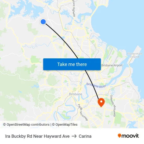 Ira Buckby Rd Near Hayward Ave to Carina map