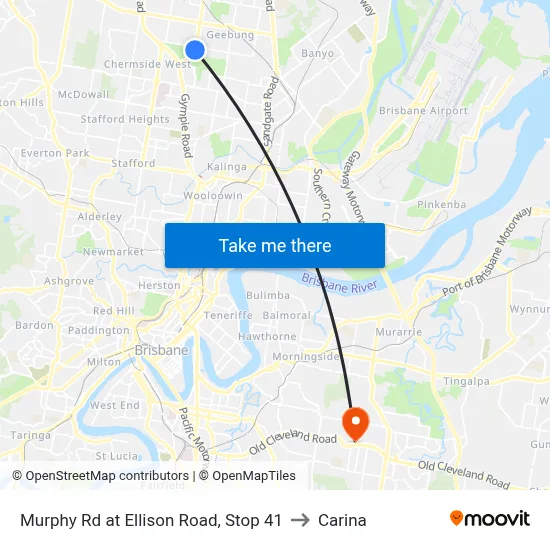 Murphy Rd at Ellison Road, Stop 41 to Carina map