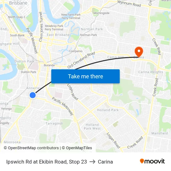 Ipswich Rd at Ekibin Road, Stop 23 to Carina map