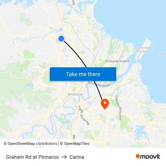 Graham Rd at Pinnaroo to Carina map