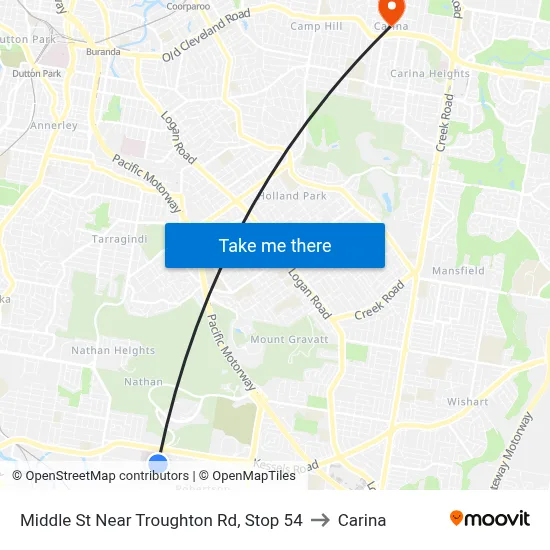 Middle St Near Troughton Rd, Stop 54 to Carina map
