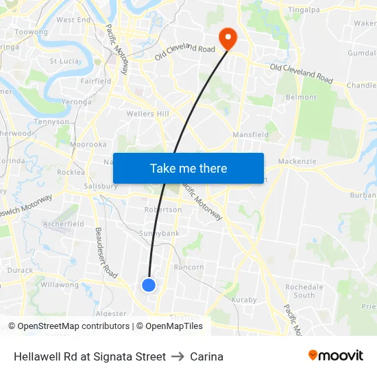 Hellawell Rd at Signata Street to Carina map