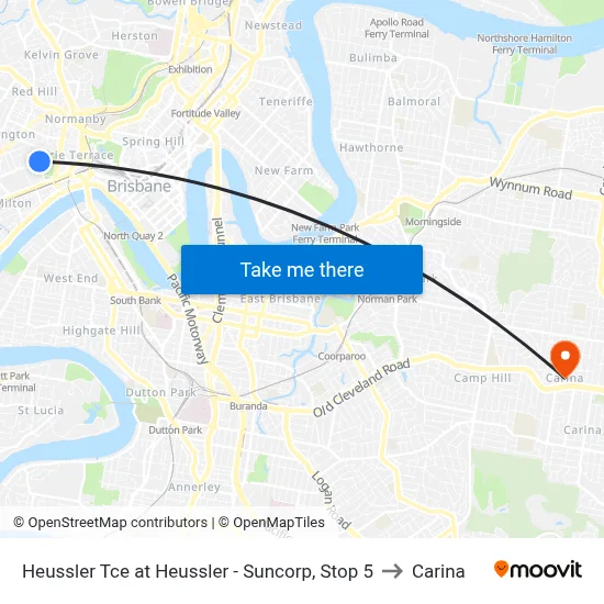 Heussler Tce at Heussler - Suncorp, Stop 5 to Carina map
