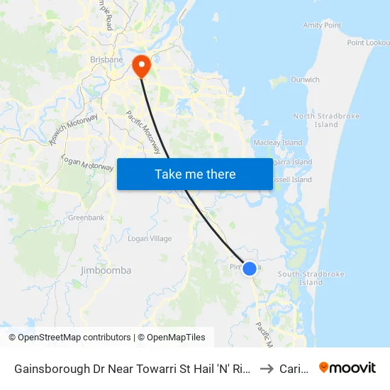 Gainsborough Dr Near Towarri St Hail 'N' Ride to Carina map