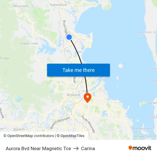 Aurora Bvd Near Magnetic Tce to Carina map