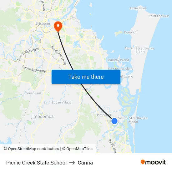 Picnic Creek State School to Carina map
