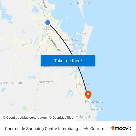 Chermside Shopping Centre Interchange H to Currumbin map