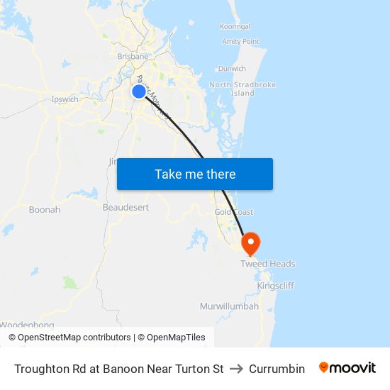 Troughton Rd at Banoon Near Turton St to Currumbin map