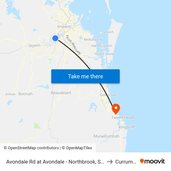 Avondale Rd at Avondale - Northbrook, Stop 60 to Currumbin map