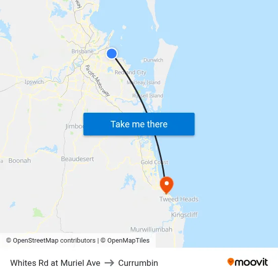Whites Rd at Muriel Ave to Currumbin map
