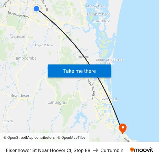 Eisenhower St Near Hoover Ct, Stop 88 to Currumbin map
