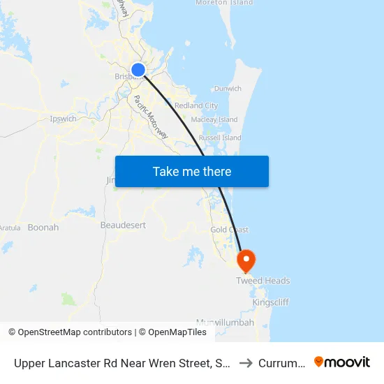 Upper Lancaster Rd Near Wren Street, Stop 25 to Currumbin map