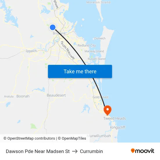 Dawson Pde Near Madsen St to Currumbin map